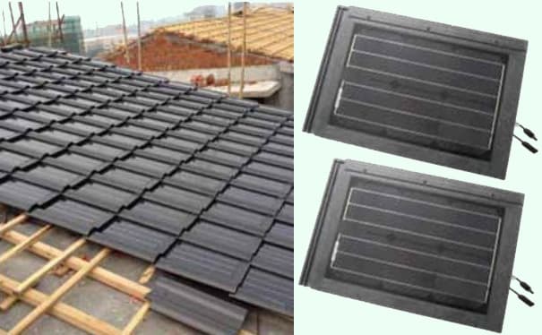 Solar roof shingles _ Solar tile _ PV tile _ Solar roof tiles